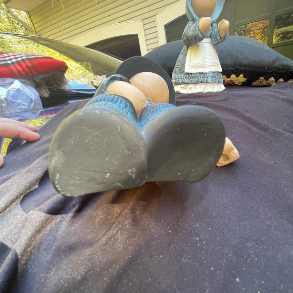 Vintage hand made pair of faceless Pennsylvania Dutch figures - Picture 5 of 11